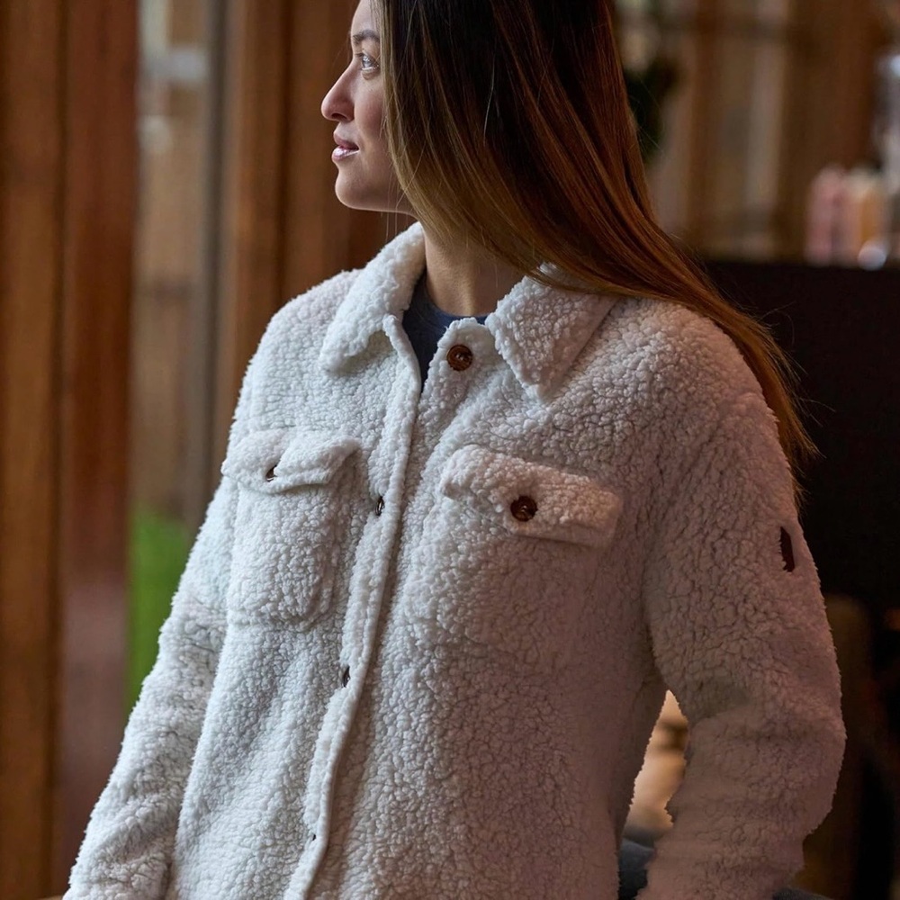 Free Country Women's Cream Teddy Jacket